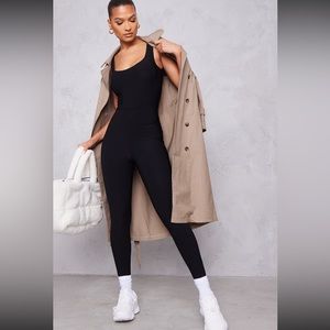 Black slinky scoop neck jumpsuit